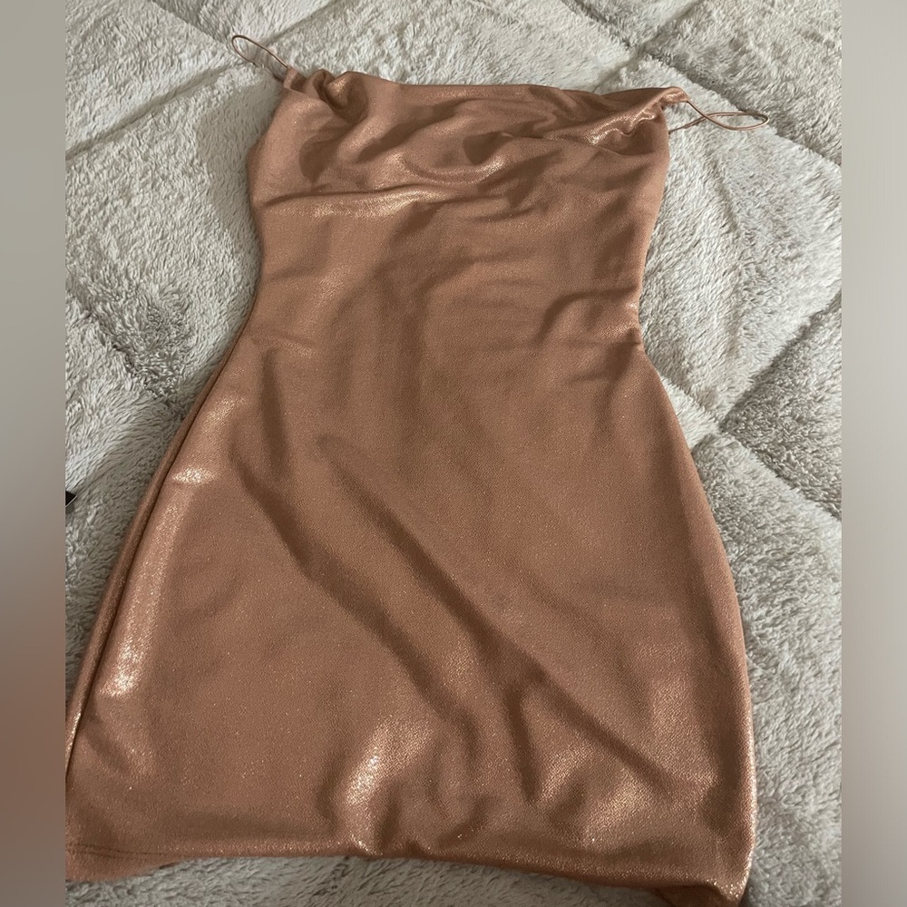 Rose Gold shiny dress